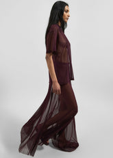 Zolli Mesh Tee Burgundy - Women