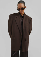 Linnea Oversized Wool Blazer Brown - Women