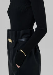 Bevza Belt With Spikelet Buckle Black/Gold - Women