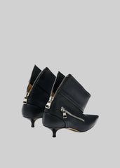 JW Anderson Kitten Heel Biker Boots Black - Women