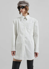Sterford Pocket Shirt White/Black Stripe - Women