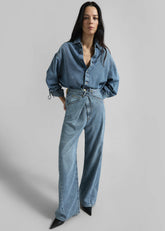 Darkpark Ines Fold Over Denim San Fran Blue - Women