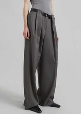 Orsay Pleated Trousers Dark Grey - Women