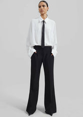 Maisie Bootcut Twill Pants Black - Women