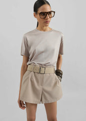 Amal Fluid Tee Light Taupe - Women