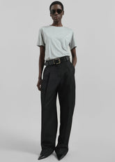 Amal Fluid Tee Grey Melange - Women