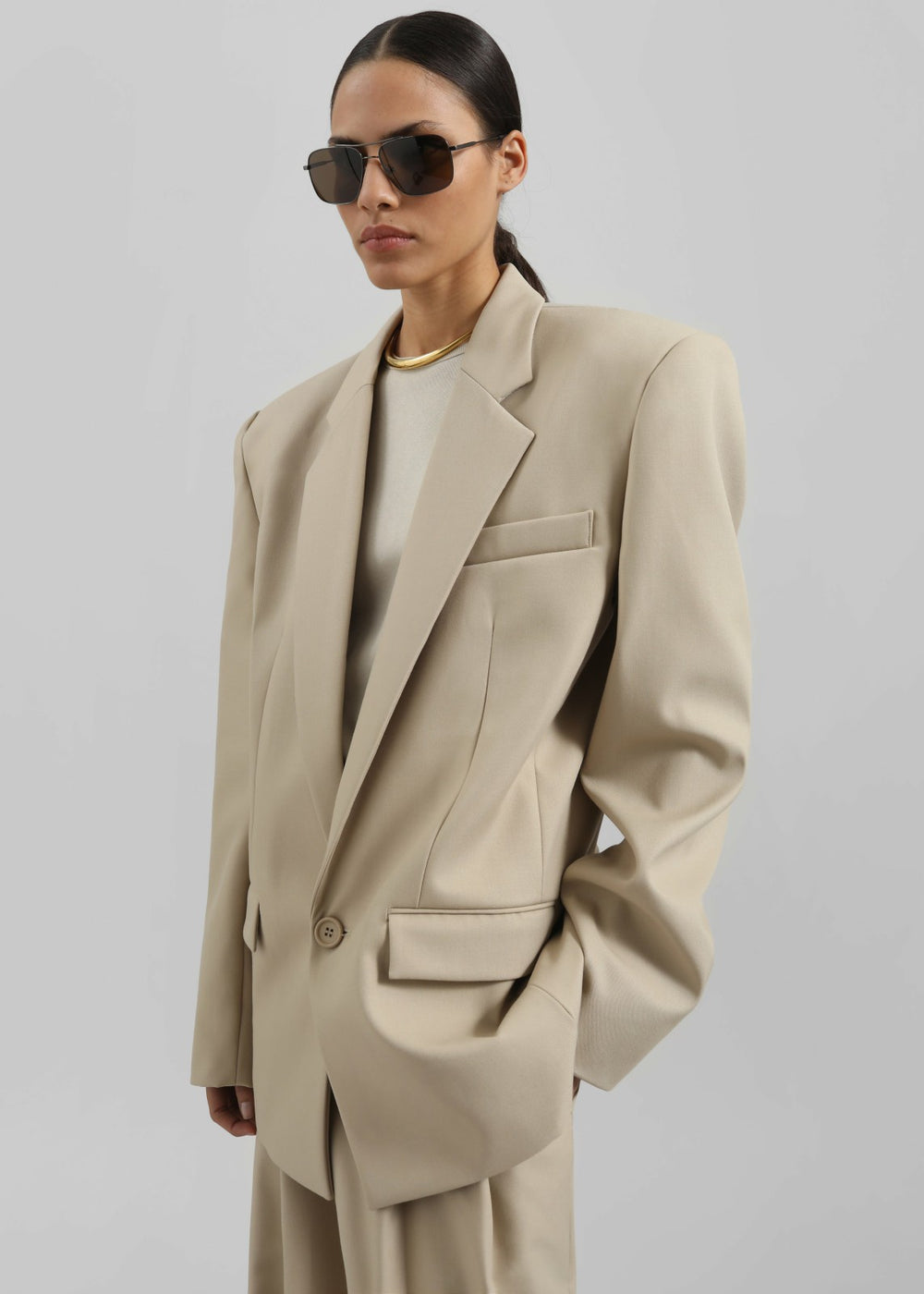 Jun Blazer Beige - Women
