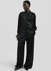 Peri Satin Shirt Black - Women