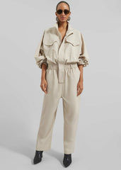 Tropez Jumpsuit Beige - Women