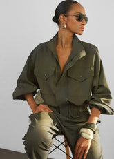 Tropez Jumpsuit Khaki - Women