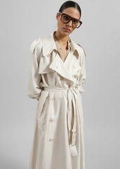 Veyron Silk Trench Ivory - Women