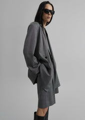 Newark Double Breasted Blazer Grey Melange - Women
