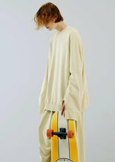Hed Mayner x Reebok Oversized Crewneck Sweater Washed Sand - Men