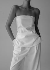 Abbie Strapless Top White - Women