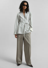 Alven Belted Shirt Stone - Women