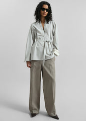 Alven Belted Shirt Stone - Women