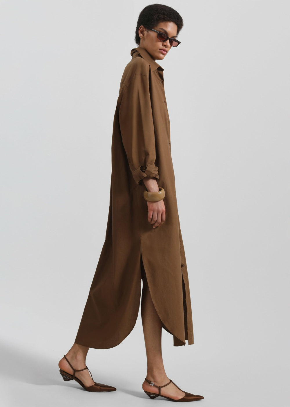 Helena Shirt Dress Brown - Women