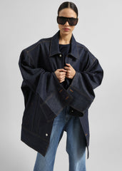 Leros Oversized Denim Jacket Dark Wash - Women