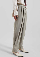 Dina Pleated Trousers Light Taupe - Women