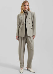 Dina Double Breasted Blazer Light Taupe - Women