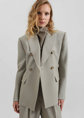 Dina Double Breasted Blazer Light Taupe - Women