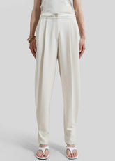 Dina Pleated Trousers Cream - Women