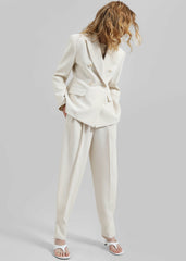 Dina Pleated Trousers Cream - Women