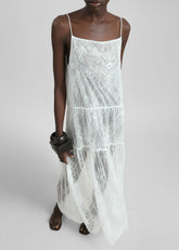 Calvi Maxi Lace Dress White - Women