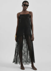 Calvi Maxi Lace Dress Black - Women