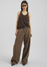 Haikure Bethany Fur Denim Pants Camel - Women