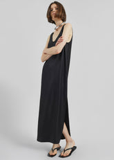 Loulou de Saison Nada Silk Long Dress Black - Women