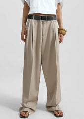 Dunbar Pleated Trousers Taupe - Women