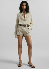 Kiso Denim Shorts Cement - Women