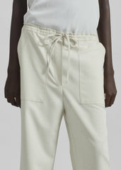 Ronne Straight Trousers Cream - Women