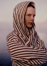 Tekla Hooded Bathrobe Kodiak Stripes - Women/Men