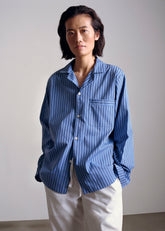 Tekla Poplin Pyjama Shirt Boro Stripes - Women/Men