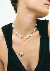 Completedworks Heart Locket Pendant Necklace Silver - Women