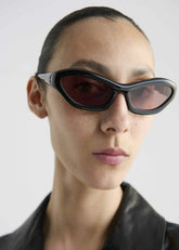 Port Tanger Hayya Sunglasses Black Acetate/Tobacco Lens - Women/Men