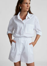 Lui Organic Cotton Boxer Short White - Women