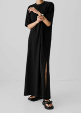 Lou Oversized Tee Dress Black - Women