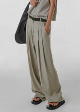 Gelso Pleated Trousers Light Taupe Melange - Women