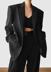 Tansy Oversized Blazer Black - Women
