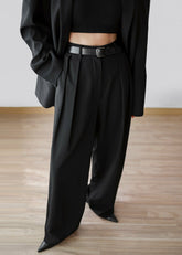 Tansy Pleated Trousers Black - Women
