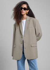 Gelso Oversized Blazer Light Taupe Melange - Women