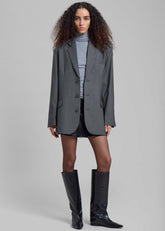 Gelso Oversized Blazer Dark Grey Melange - Women