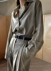 Gelso Shirt Light Taupe Melange - Men/Women