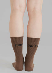 Frankie in English Ribbed Socks Brown - Men/Women
