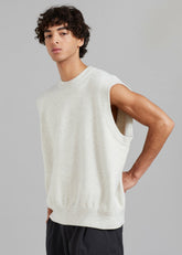Owen Knit Vest Grey Melange - Men