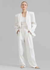 Zia Pintuck Trousers White - Women