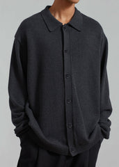 Myles Cardigan Charcoal - Men